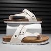 Herrsandaler Utomhus Öppen Tå Sommar Andningsbara Strandskor Casual Sandaler Inomhus Mjuk Sula Förtjockad Bekväm Halkfri
