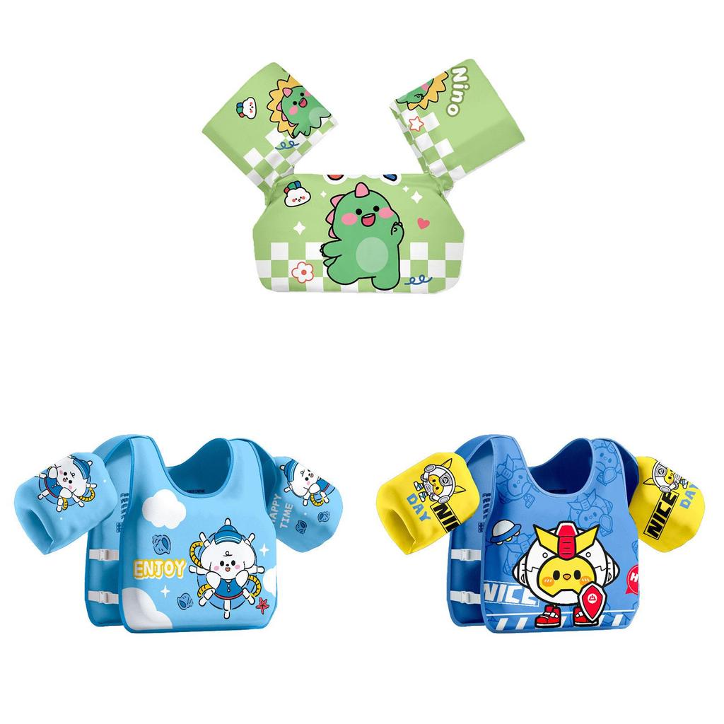Childrens Cartoon Float Vest With Polyester Material For Swimming And Water Activities