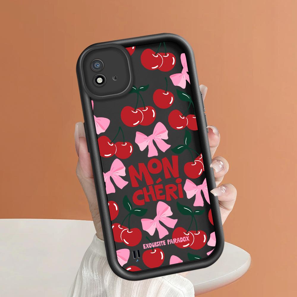 Soft Silicone Square Ladder Printing Pattern Phone Casing Full Cover Camera Shockproof Protection Rubber Case for OPPO Realme