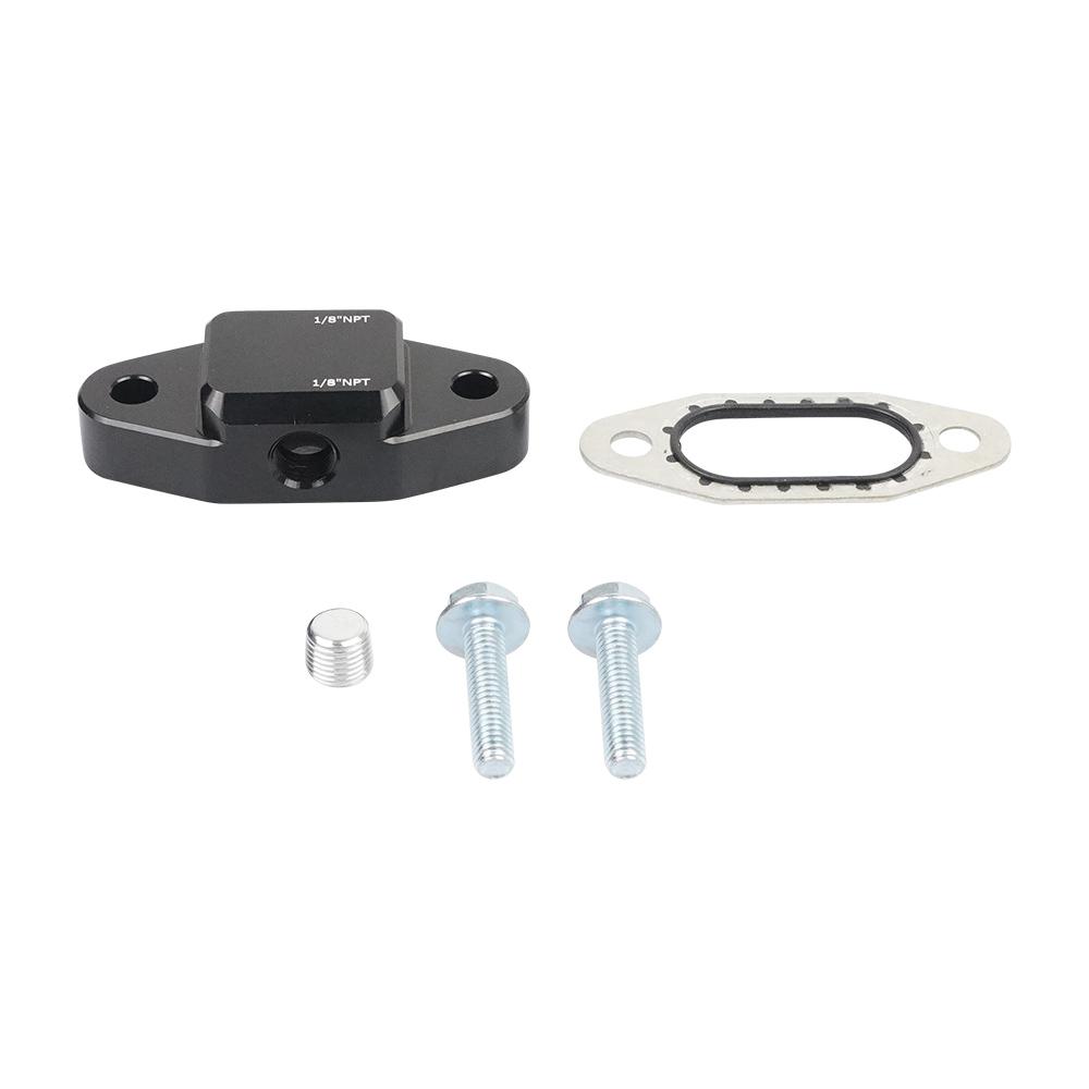 

Oil Cooler Bypass Cover Block-off Plate Aluminum For Chevy/GMC With 2x1/8 NPT Ports For Gen III/IV Engines LS Engine чёрный