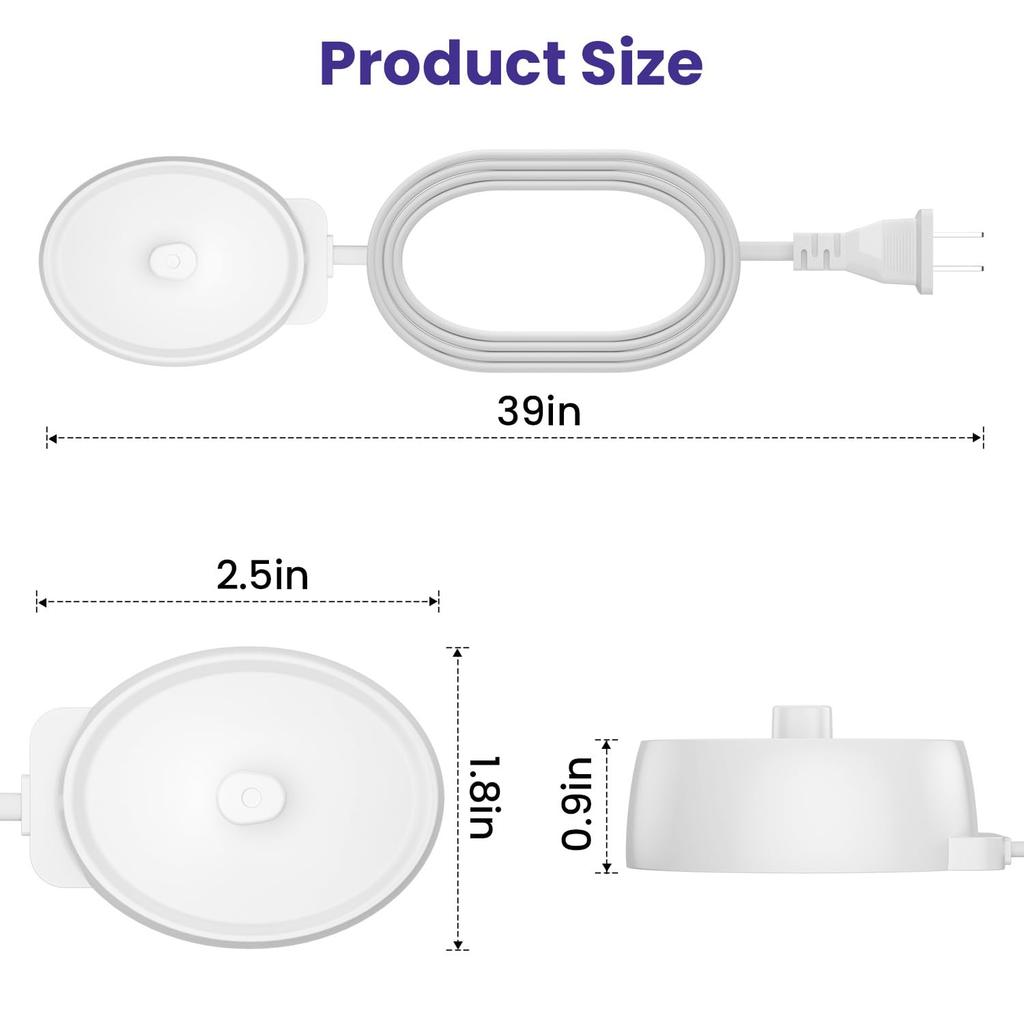 VECASDEN Replacement Charger for Electric Toothbrush IO 4 3 5 Cable Charging Base Power Cord Oral-B 6, 3757, 3.3-Foot