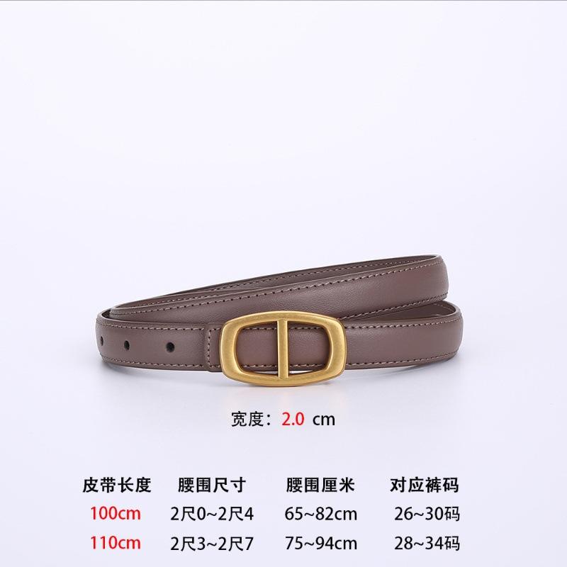 Japanese Belt Women'S Genuine Leather Cowhide Belt Women'S Genuine Leather High-End Casual Decoration Retro Jeans