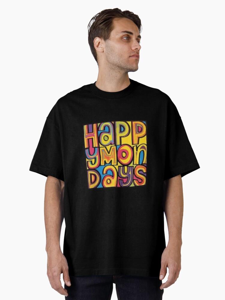 Oasiss Happy Monday’s 90s Britpop Manchester band Oversized T-Shirt