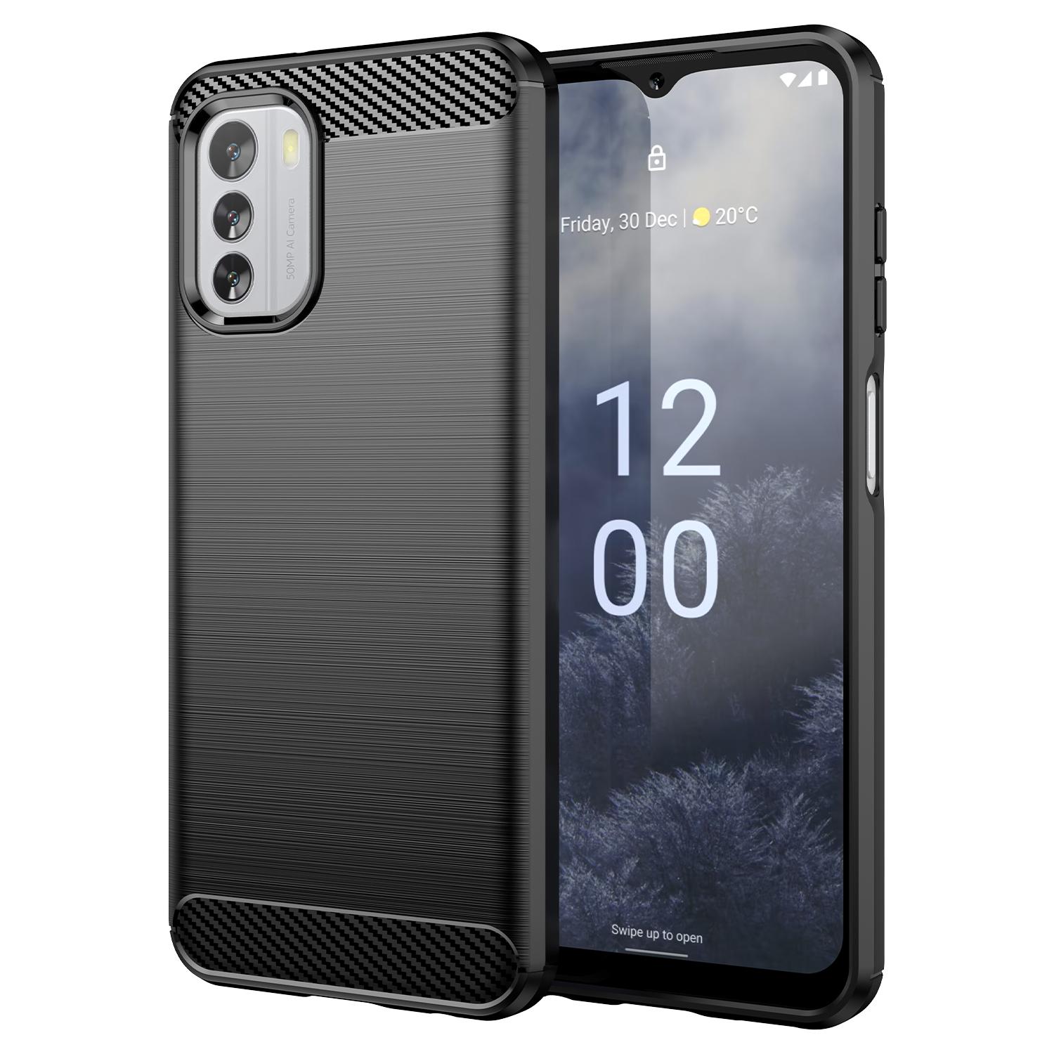 

For Nokia G60 5G Case Carbon Fiber Texture Anti-Dust TPU Phone Shell A