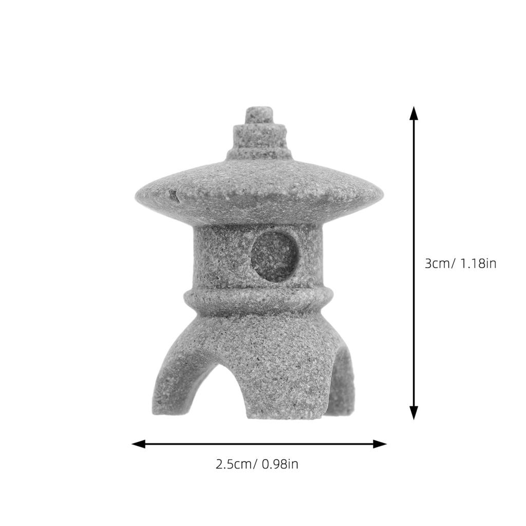 YARDWE Cobblestone Miniature Pagoda Set of Imitation Pavilion Aquarium Lightweight Bonsai Garden Ornaments Statues, 5, Statues, Decor, Figurines,