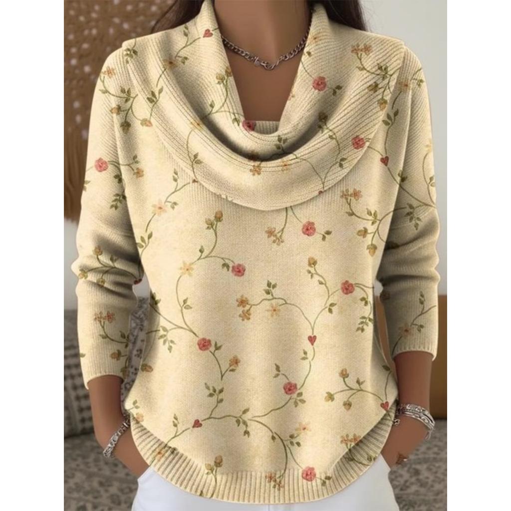 Damen Pullover Herbst Winter Mode Lässig Europäischer Amerikanischer Stil Warm Gemütlich Strick Oberteil