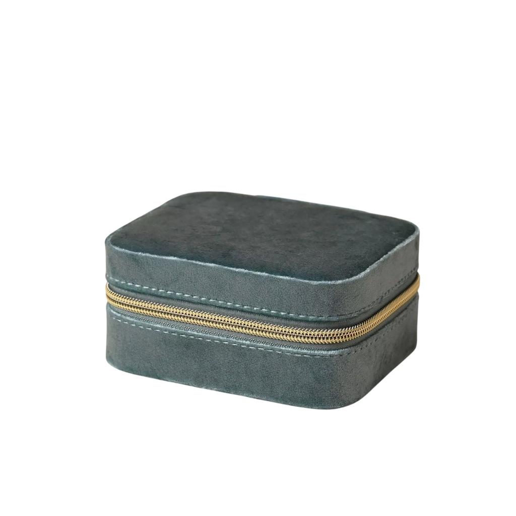Sophia Classic Velvet Jewellery Box - Blue
