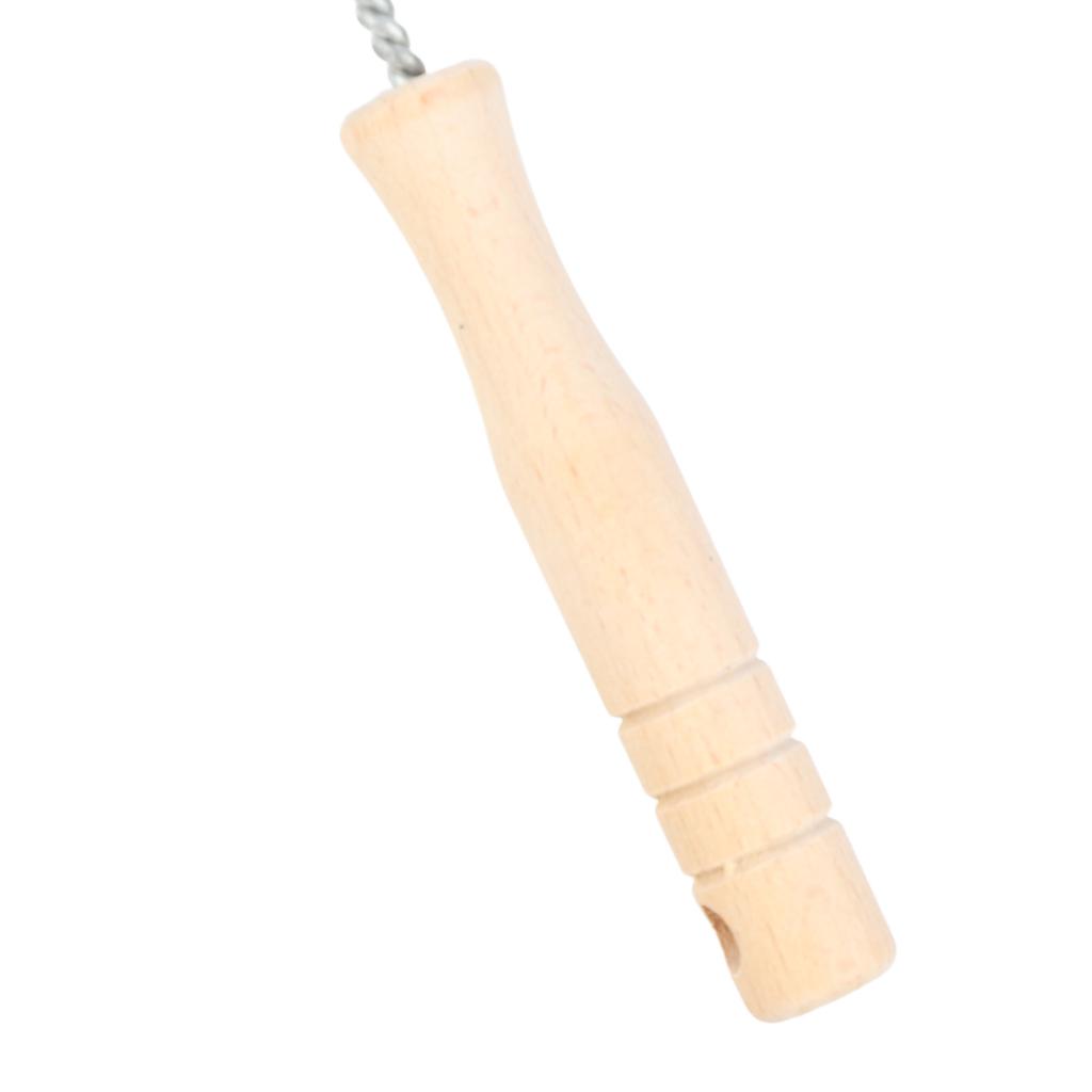 , flexible dryer vent brush, robust , easy to grip wooden handle, for cleaning tumble dryers, under furniture and appliances