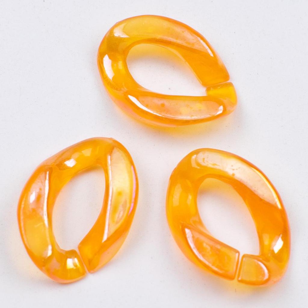 Acrylic Iridescent Chain & Jump Ring Set for DIY Jewelry and Phone Case Accessories