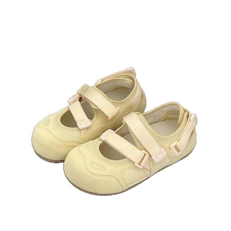 Student platform sports bag head women 2025 new summer little white shoes with skirt Velcro single shoes