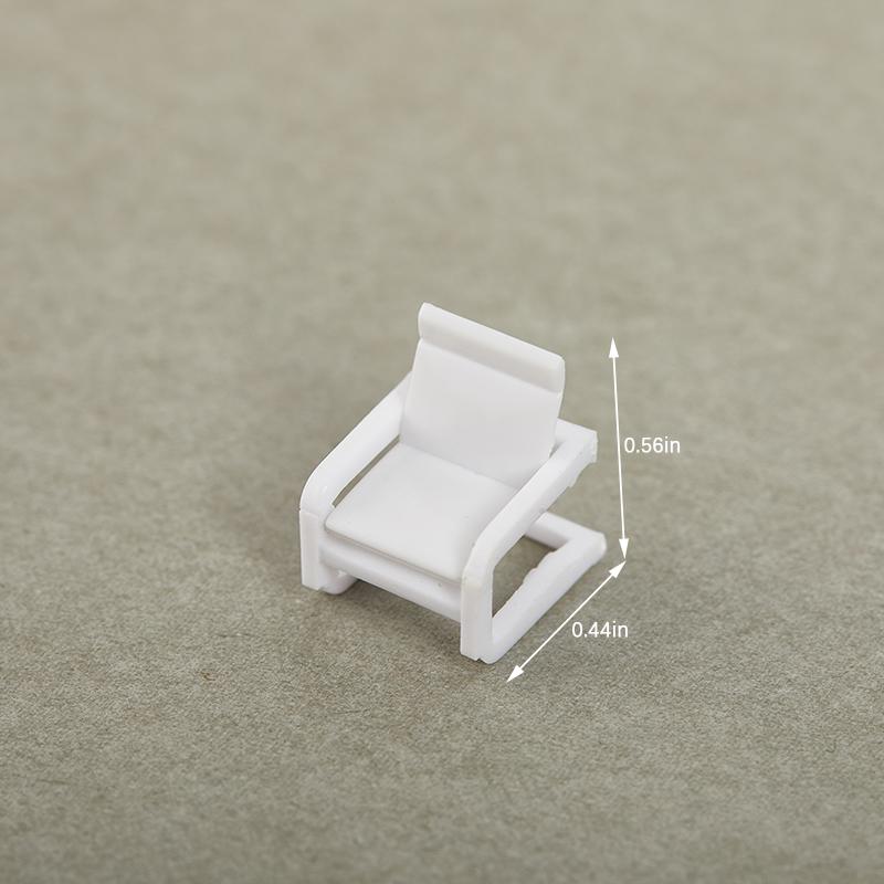 8/10Pcs 1:75 Scale Dinning Miniature Chair Model Mini Dollhouse Furniture Decor