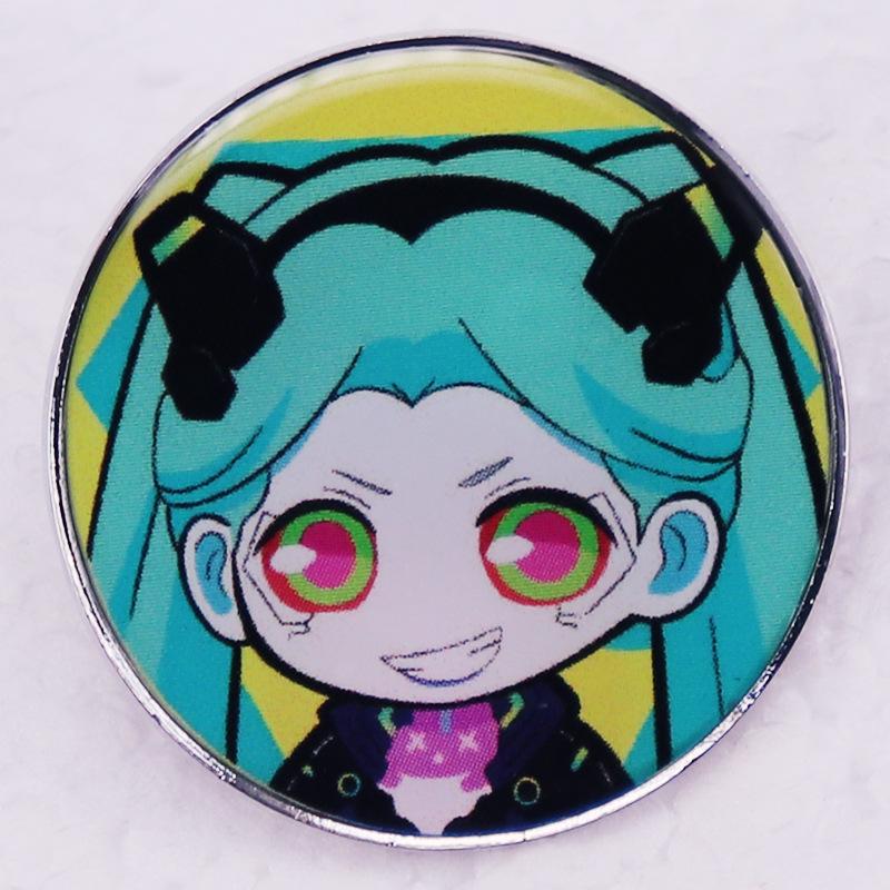 Cyberpunk Edgerunners Rebecca Anime Badge Pin серебряный