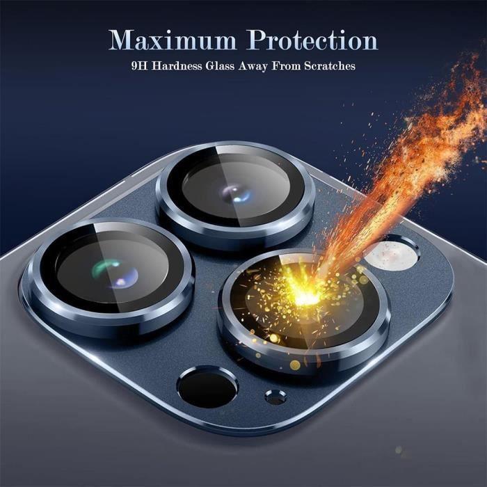 Camera Protection Film - for iPhone 15 Pro/Pro Max - Tempered Glass - Anti-Scratch - Navy Blue