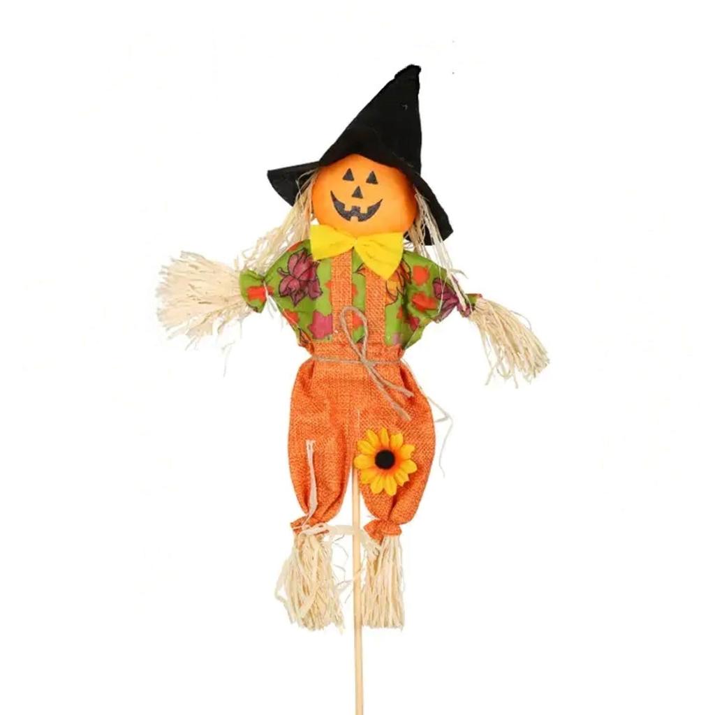 Small Scarecrow Decorations, Fall  Standing Scarecrow Decor For Halloween, Thanksgiving, Garden, Home, Yard, Porch Decoration