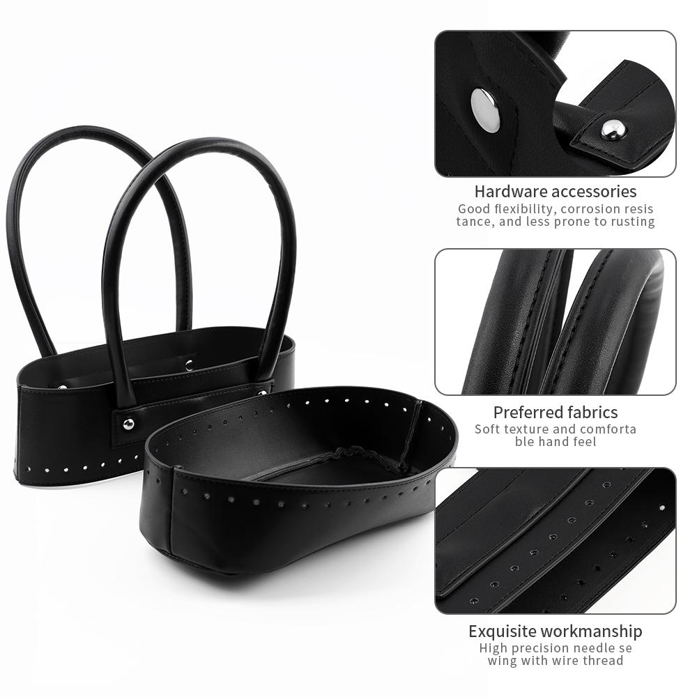1Set PU Leather Handbag Making Kits Knitting Crochet Bags Bottom Handles for DIY Purse Shoulder Tote Bags Handmade Accessories
