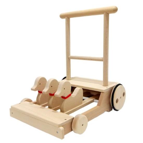 Wooden pushcart rattles