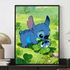 Diamond painting set Disney full diamond 5D Stitch looking at clover diamond art home decoration creative handicrafts