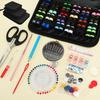 172/27PCS Complete DIY Sewing Kit Threads Needles Scissors Buttons Tape Measure Compact Hand Embroidery Mending Travel Tool Set