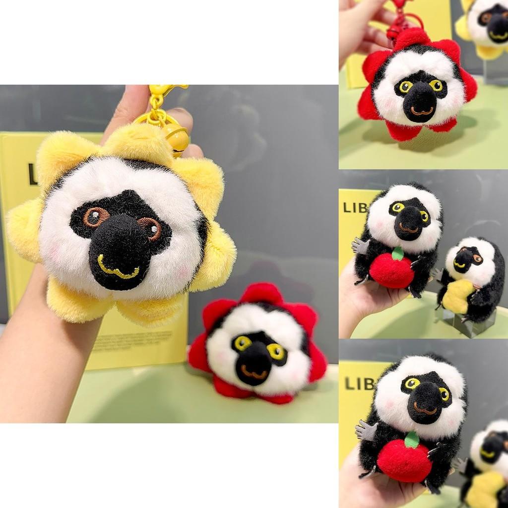 Adorable Original Plush White Faced Monkey Keychain Creative Cartoon Animal Gift