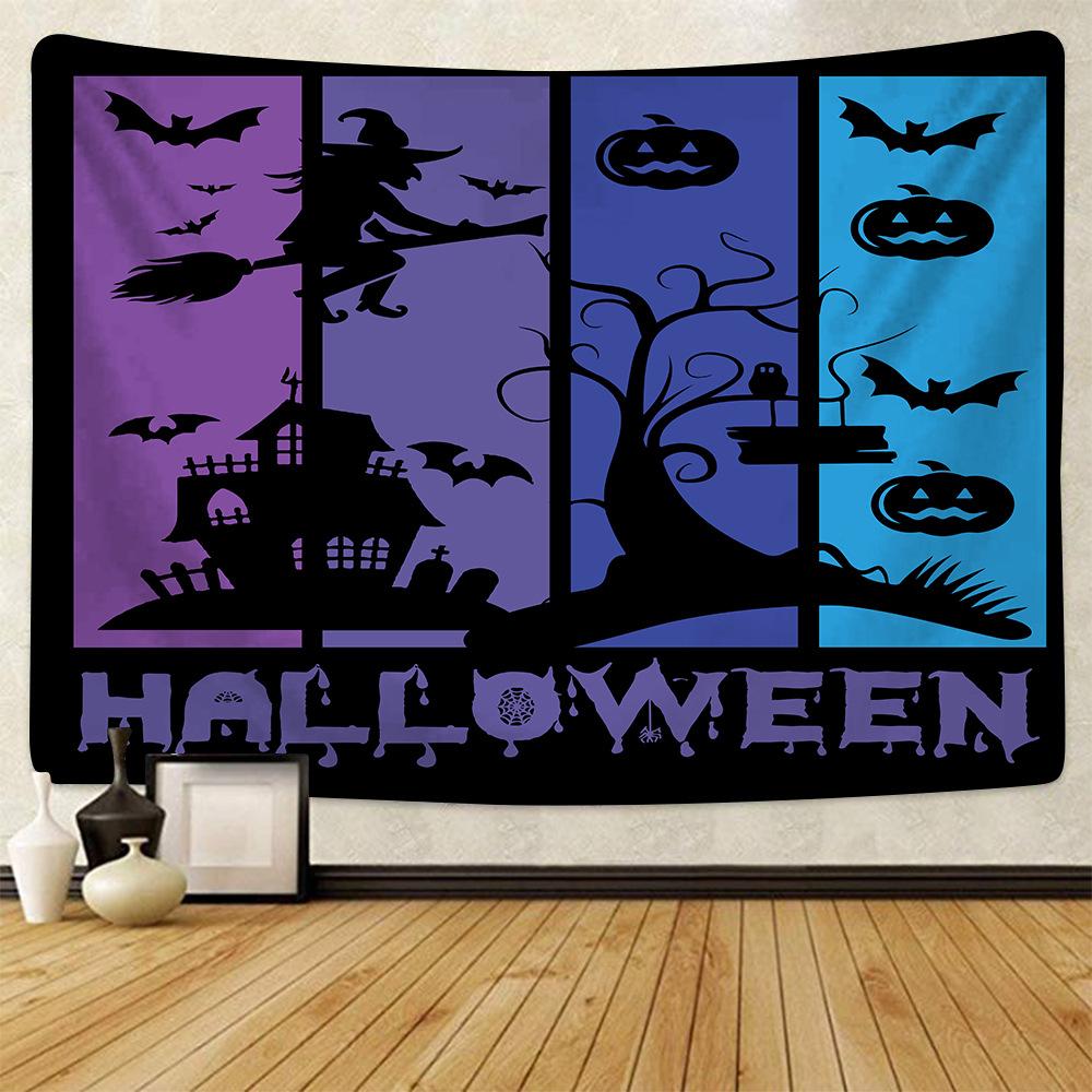 Halloween decoration, hanging curtains for home decoration, background fabric for the room, bedhead wall hanging fabric tapestry