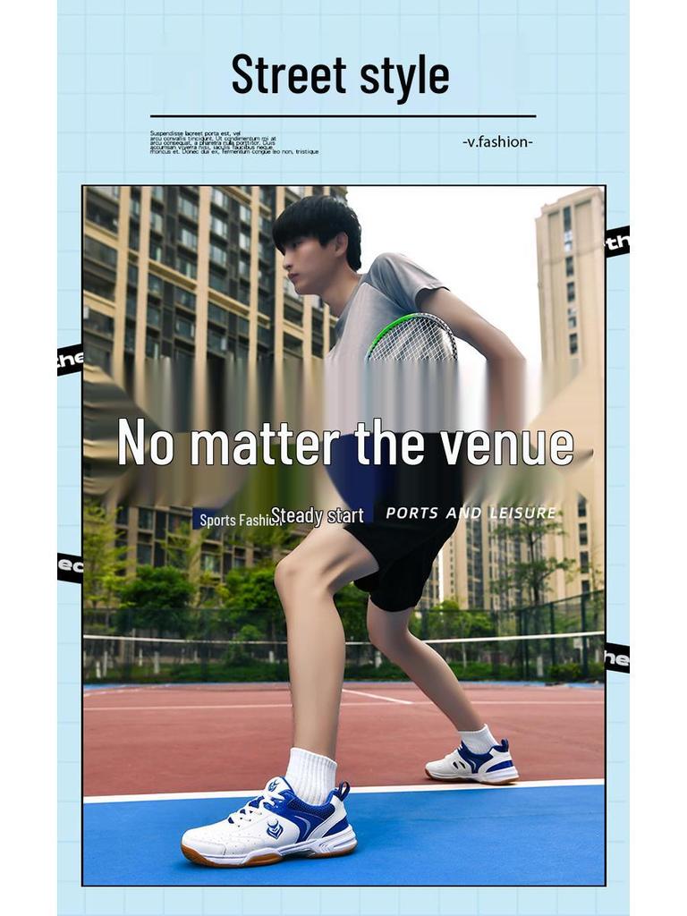 Men's Professional Lightweight Breathable Badminton Shoes - Non-Slip, Shock-Absorbing Sports Footwear