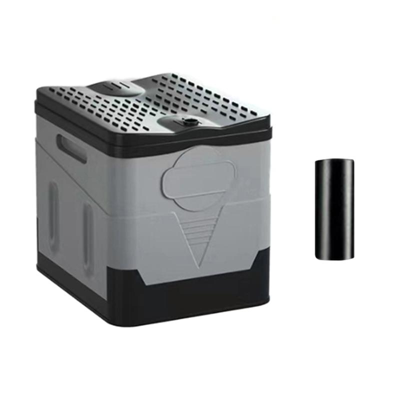 Toilette Pliante avec Couvercle Voiture Bateau Potty Portable pour Camping Randonnée Plage Embouteillage Voyage d'Urgence Voyage en Autonomie
