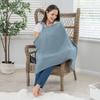 Women Breastfeeding Cover Up with 2 Pockets Adjustable Straps Breathable Nursing Cloak Breast Feeding Shawl
