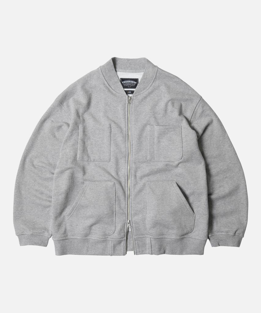 Frizmworks Heavyweight Sweat Zip Up Cardigan _ Gray