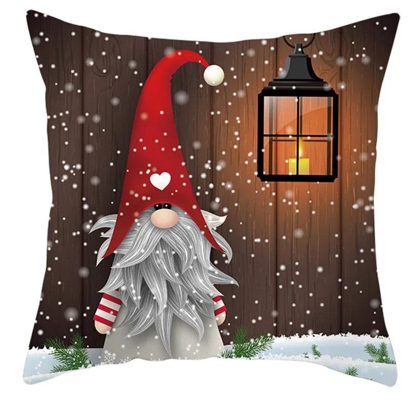 Christmas Themed Pillowcases Car Accessories Office Santa Claus Living Room Sofa Home Pillowcases