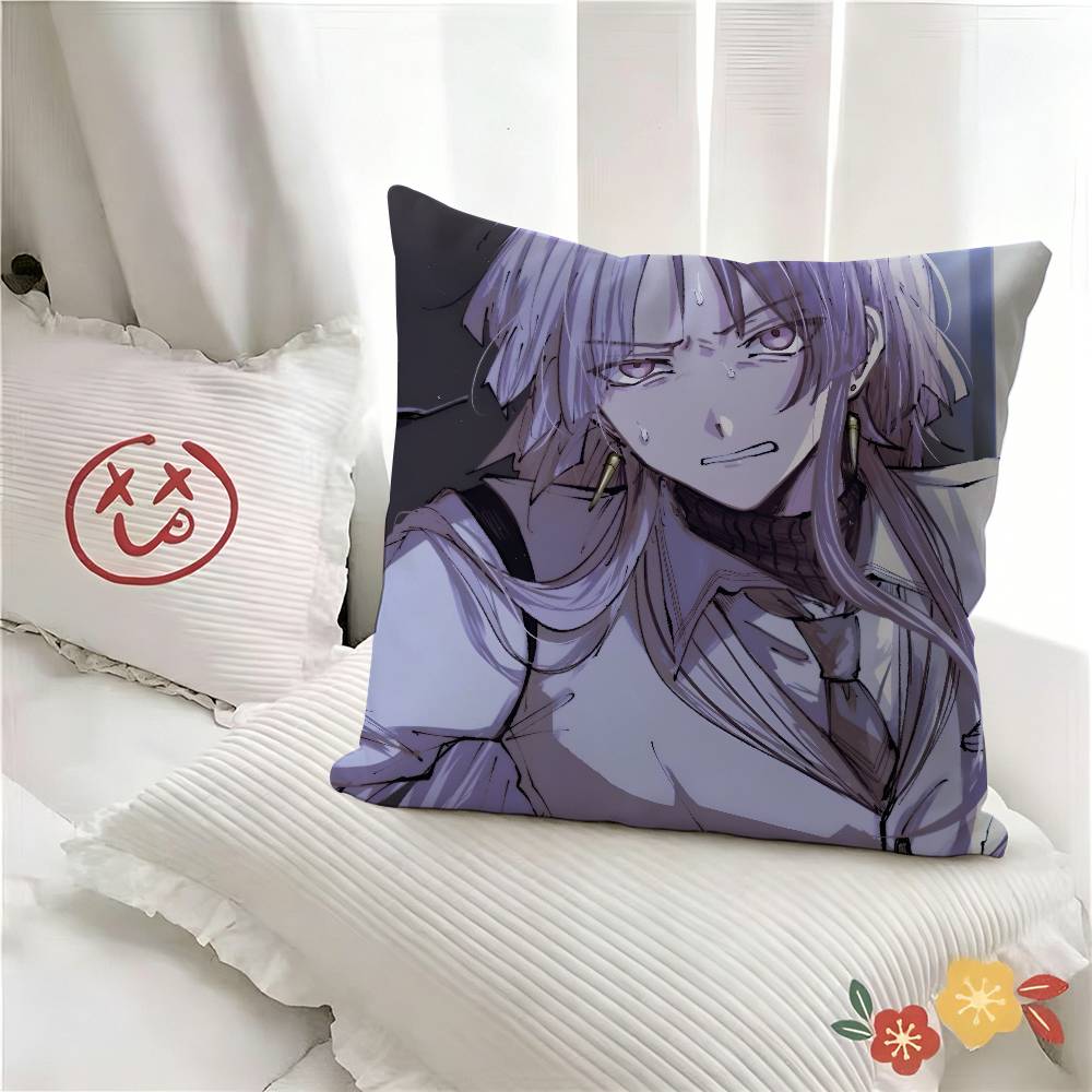 pc Anime SSigma Cute Bsd Creator Pillow Case Fashion Square Pillowcase Bedroom Sofa Room Ins Decoration Leisure