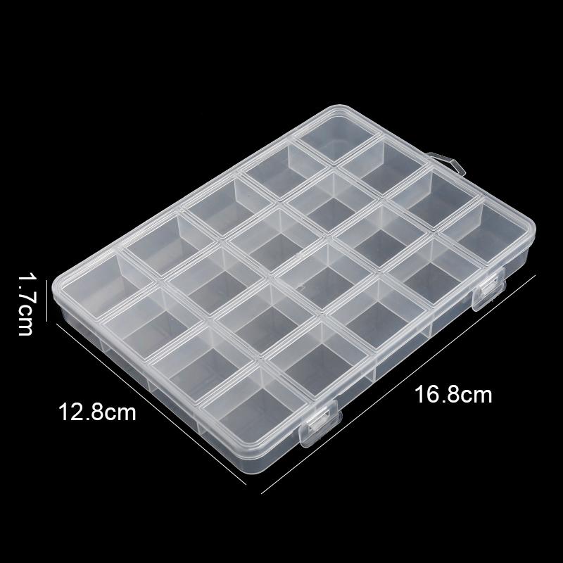 Transparent Storage Container Jewelry Box Clear Plastic Organizer Box Empty Earring Storage Organizer Display Case for Beads KTY