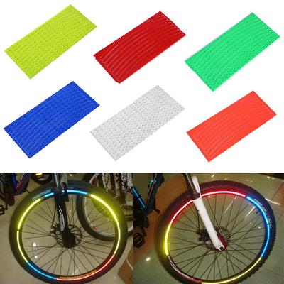 Radaufkleber Reflektoraufkleber Reflektierstreifen für das Radfahren Fluoreszierender Fahrradaufkleber Reflektorband