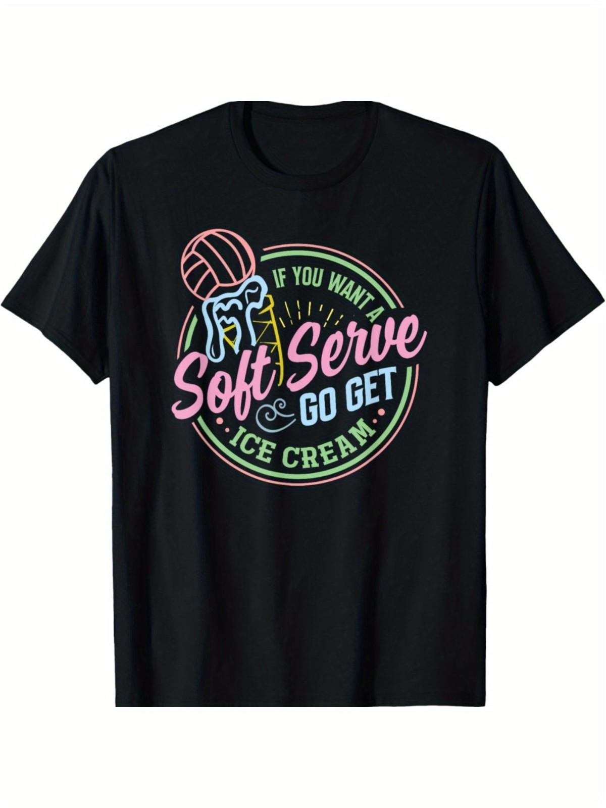 Halloween Volleyball Funny Soft Serve Saying for T-Shirt S разноцветный