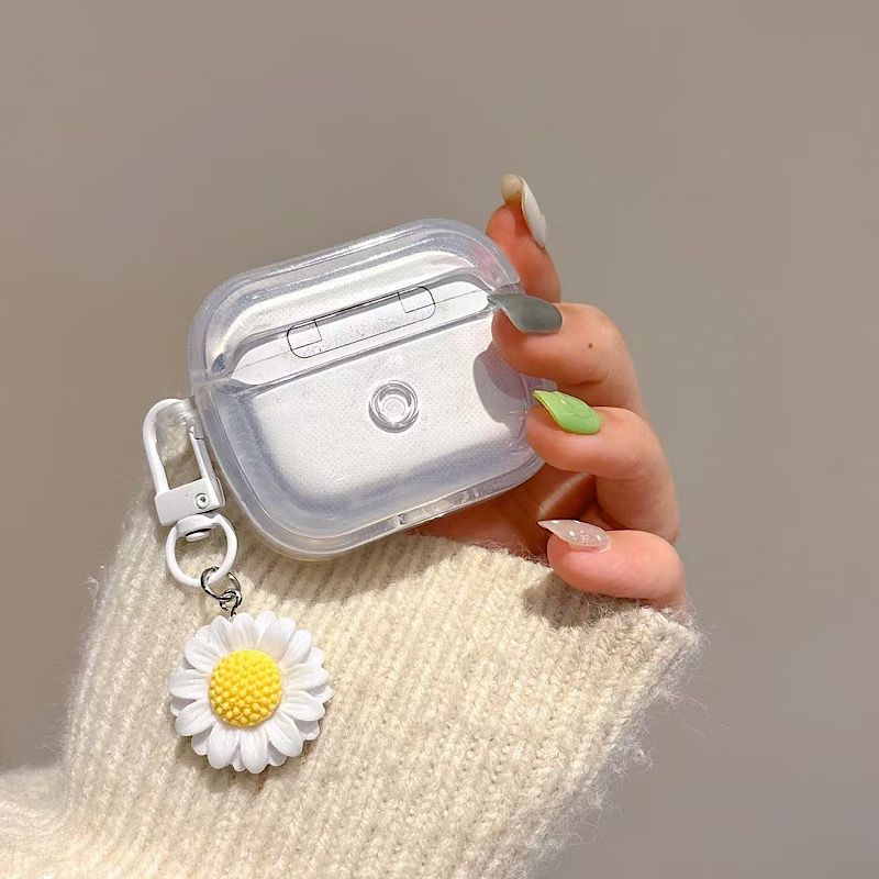 Cute Pink Bow Tie 3D Bellis Perennis Case For Airpods 4 Protective For Airpods Pro Pro2 Cartoon Wireless Bluetooth Earphone Case For Airpods1 2 3