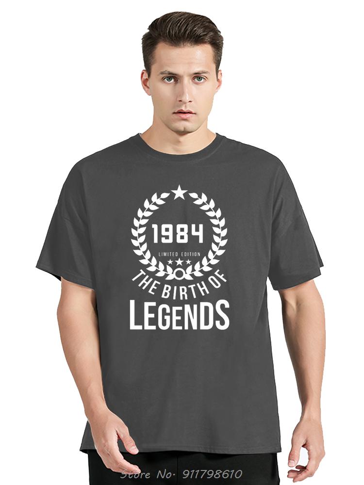 Vintage 1984 Birthday Cotton T Shirt For Oversized Cotton Clothing Retro T-shirts Born In 1984 Clothes Forunisex Tops Tee
