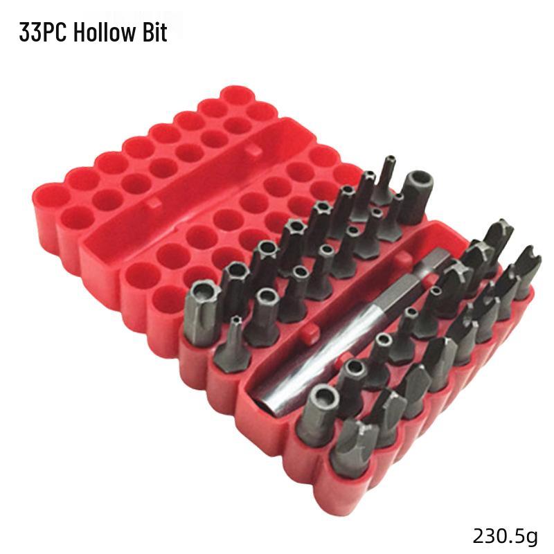 33-teiliges magnetisches Kreuzschlitz-Schraubendreher-Bit-Set mit Verlängerungsstange