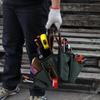 TOURBON Tool Belt, Large Capacity Tool Pouch, with Belt, Canvas and Leather, for Construction Site Work, Electrical Work, DIY, Repairs