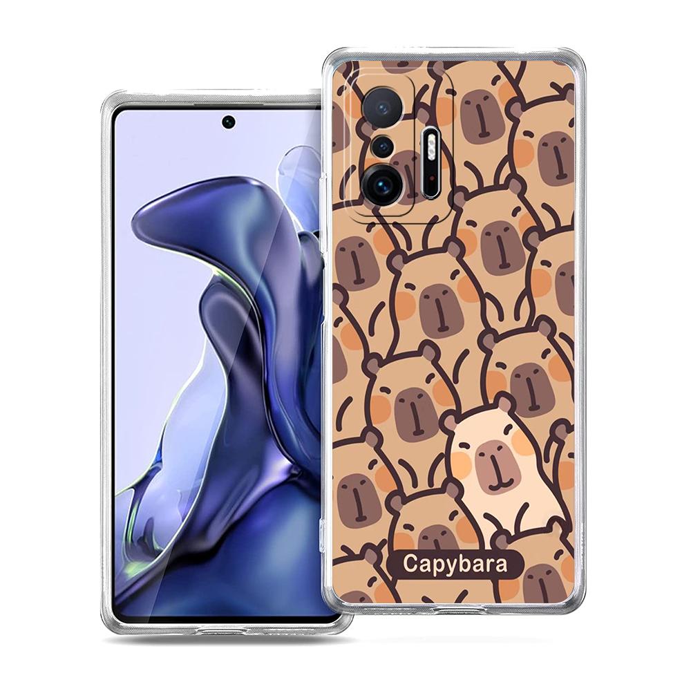 Cartoon Capybara Phone Case for Xiaomi Mi Poco F3 X3 X4 GT NFC M3 M4 11 Ultra 12 11X 11i Pro Lite 5G Soft Transparent Cover Bags