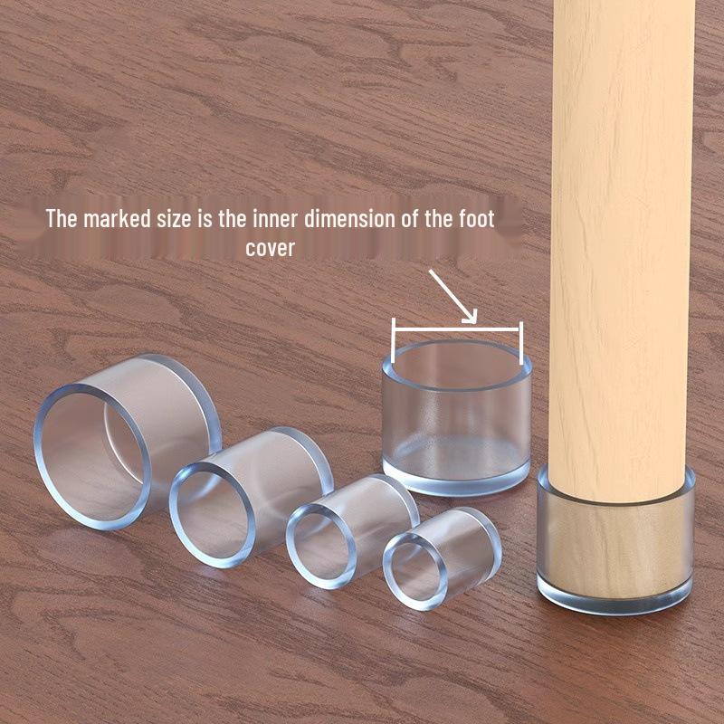 Oval Silicone Chair Leg Covers - Thickened, Silent, Non-Slip Protective Pads for Double Tube Stools and Dining Chairs