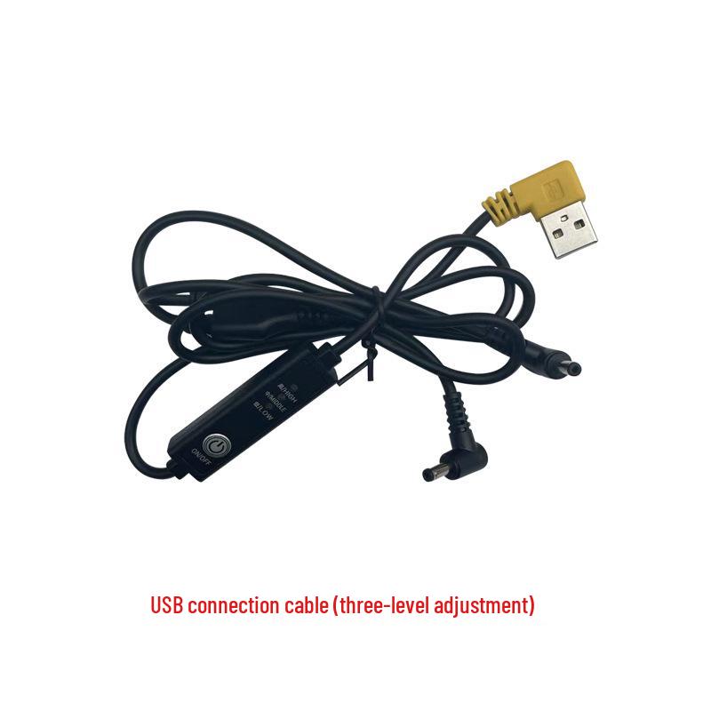 5V USB Three-Speed Cooling Fan for Clothing Accessories (Supports 7.4V and 12V DC Line)