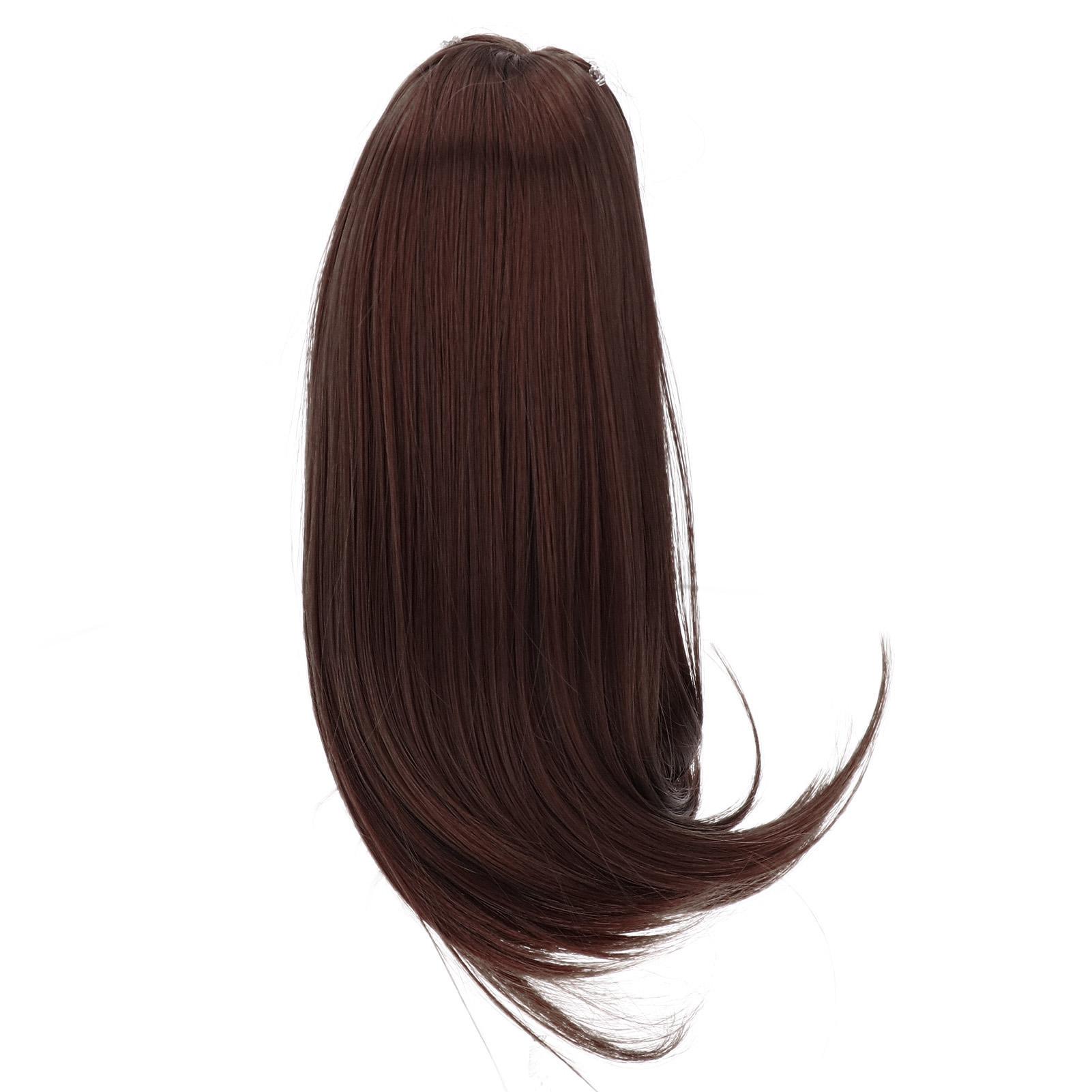 

Парик для куклы 8-9 дюймов из высокотемпературного волокна на сетке, длинный вьющийся, для замены волос куклы 1/3 Brown