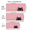 Cute Black Cat Mouse Pad Large Computer Office Game Table Mat Rubber AntiSlip Stitched Edge Keyboard Mats 90x40 Xxl Desk Pads