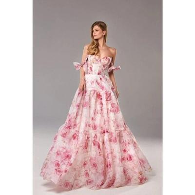 Vestido Feminino Moda Floral Sem Mangas Estilo Swing Temperamento Cadarço Pastoral Elegante Feminino Cintura Alta Com 6 Tamanhos