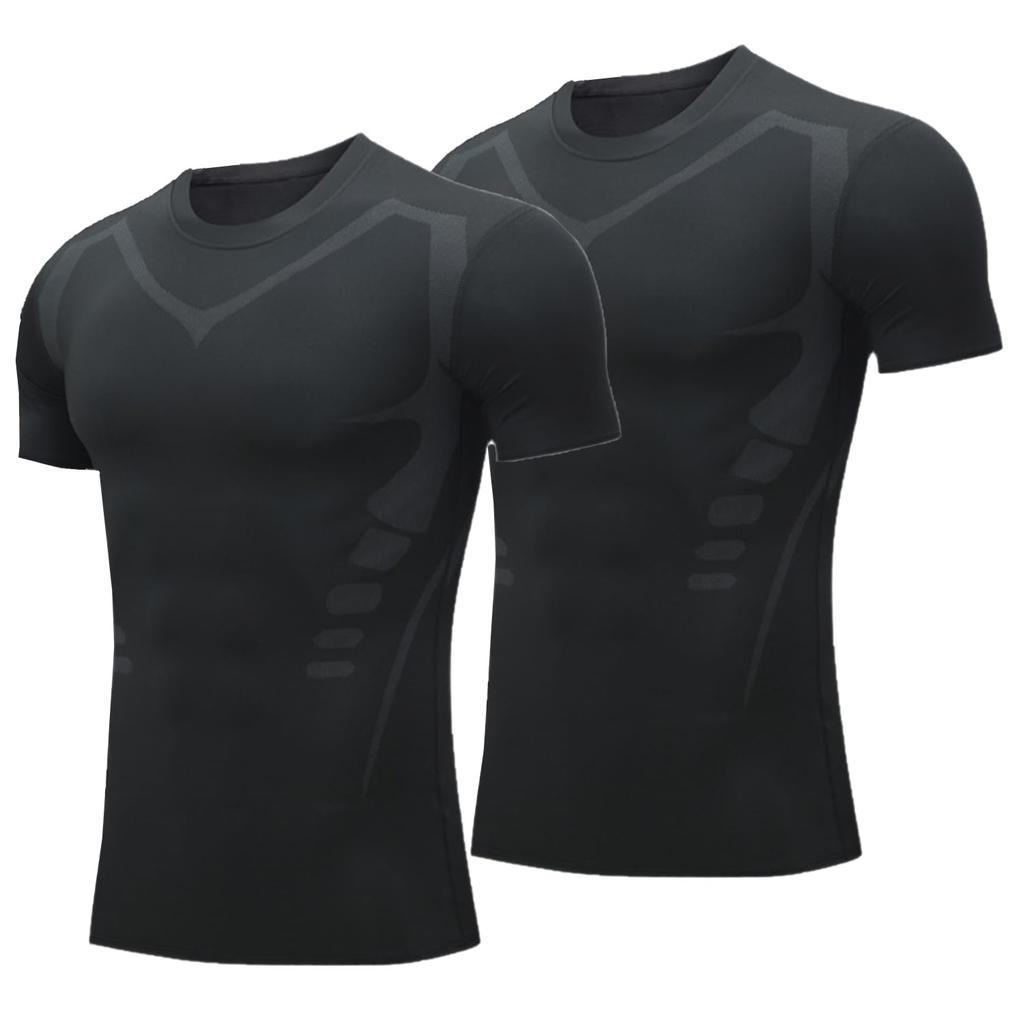 Compression Wear for Short Power Sports Summer Protection Sweat Quick Base M [Tersila] Men, Sleeve, 2-Piece Set, Breathable, Anti-Odor, Stretch,