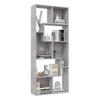 vidaXL Bücherregal Betongrau 67x24x161 cm Holzwerkstoff