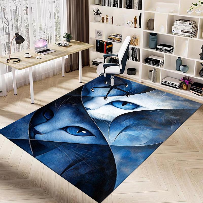 1PC Cat Face Carpet Office Rug Mat Home Decor Area Carpet Festival Gift Office Desk Chair Carpet Longlasting Material