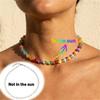 UV-reaktives Perlen-Halsketten-Armband-Set Katzenauge UV-reaktiver Choker Tägliches Tragen