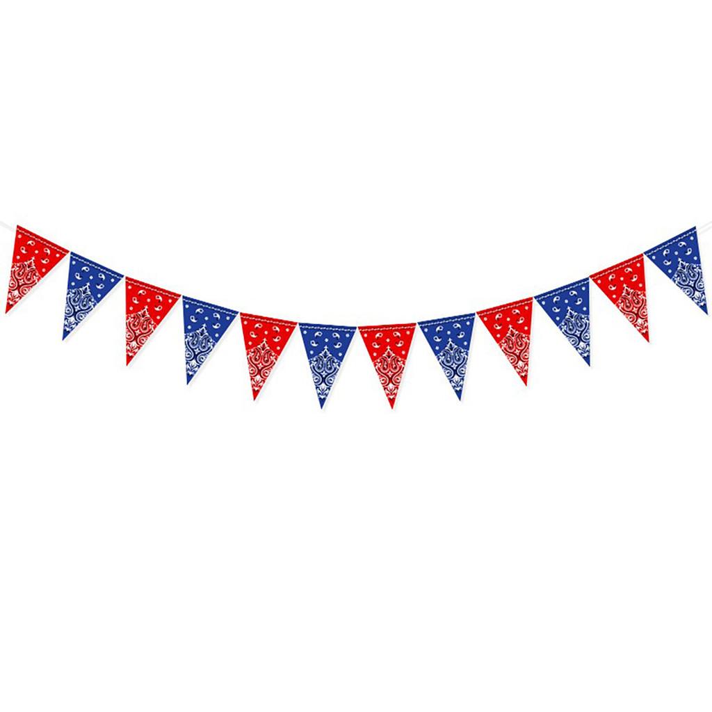 Cowboy Party Western Decorations Triangular Flags Banner For Festive Events