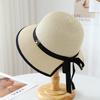Sunscreen straw hat women beach hat, sun hat straw hat face small visor big brim bucket hat women