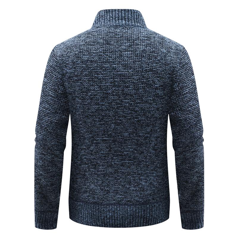Autumn Winter Men Knitted Cardigan Coat Warm Korean Version Slim Fit Trendy Sweater Long Sleeve Outerwear